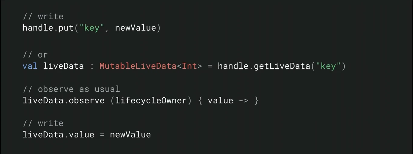 SavedStateHandle with LiveData
