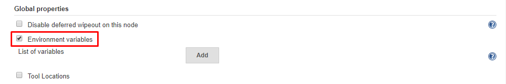 Enable Environment Variables